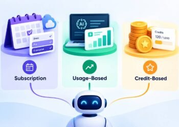AI tool pricing models comparing subscription, usage-based, and credit-based pricing