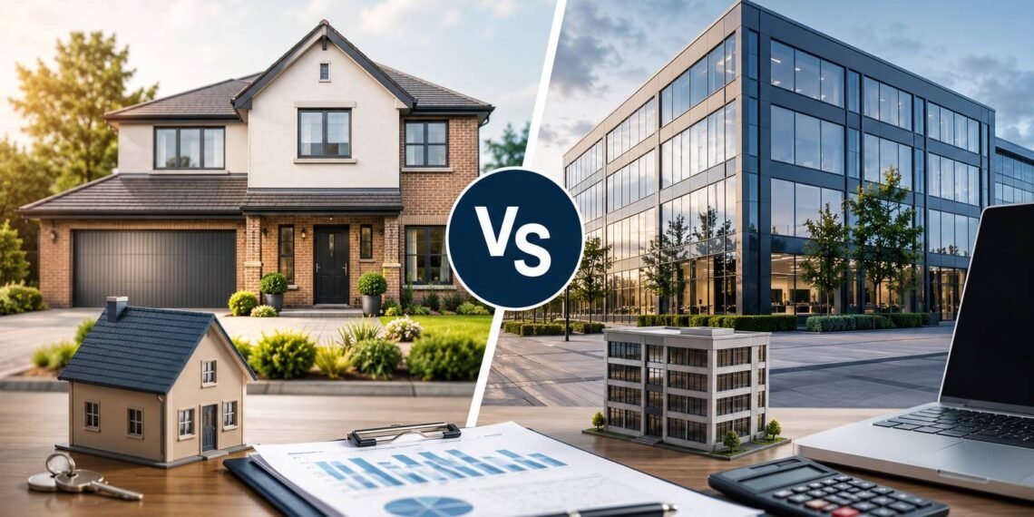 Commercial mortgage broker UK comparing residential and commercial property finance options