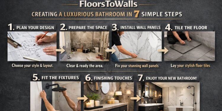 Modern luxurious bathroom upgrade with elegant tiles and premium fixtures