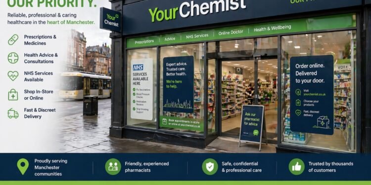 YourChemist pharmacy in Manchester exterior trusted pharmacy UK